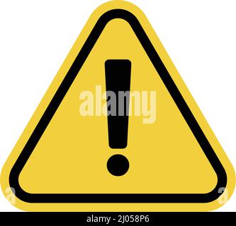 Symbol für Dreieckausrufezeichen. Vorsicht oder Warnung. Editierbare Vektoren. Stock Vektor