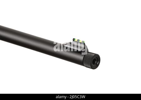 Moderne halbautomatische Kleinkaliber .22lr Gewehr. Sport Karabiner .22lr. Isolieren auf weißem Hintergrund. Stockfoto