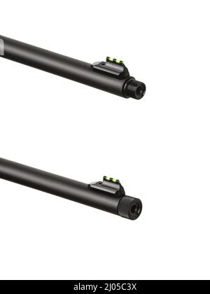 Moderne halbautomatische Kleinkaliber .22lr Gewehr. Sport Karabiner .22lr. Isolieren auf weißem Hintergrund. Stockfoto