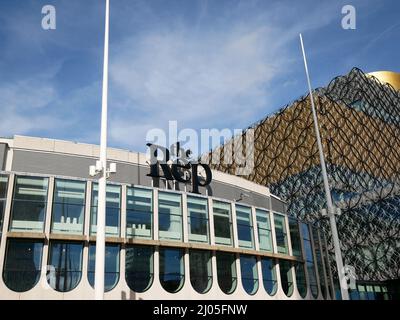 Birmingham Repertory Theatre, am Centenary Square in Birmingham, England. Stockfoto