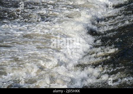 Funkenwasser, Werra, Hannoversch Münden, Niedersachsen, Deutschland, Europa Stockfoto