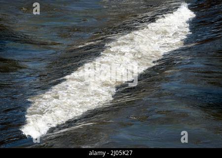 Funkenwasser, Werra, Hannoversch Münden, Niedersachsen, Deutschland, Europa, digital verändert Stockfoto