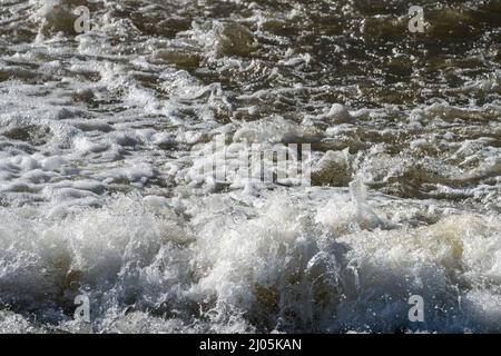 Funkenwasser, Werra, Hannoversch Münden, Niedersachsen, Deutschland, Europa Stockfoto