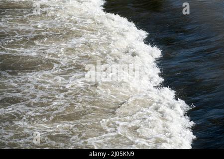 Funkenwasser, Werra, Hannoversch Münden, Niedersachsen, Deutschland, Europa Stockfoto