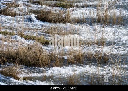 Funkenwasser, Werra, Hannoversch Münden, Niedersachsen, Deutschland, Europa Stockfoto