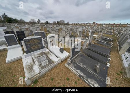 Jüdischer Friedhof East Ham Stockfoto