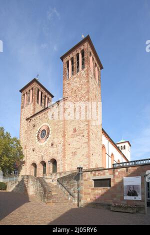 Neoklassische St. Georg Kirche in Bensheim, Hessen, Deutschland Stockfoto