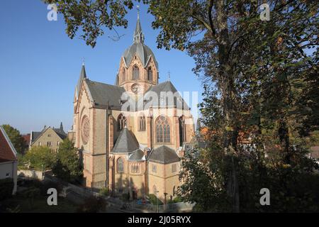 Neugotischer Petersdom in Heppenheim, Hessen, Deutschland Stockfoto