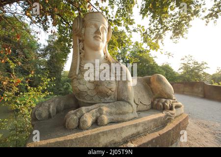 Sphinx in Schönbusch in Aschaffenburg, Bayern, Deutschland Stockfoto