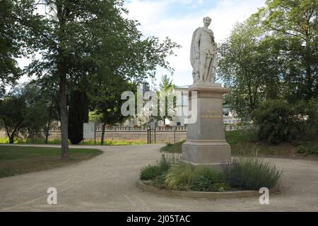 Denkmal für Max II. König von Bayern im Luitpoldpark in Bad Kissingen, Bayern, Deutschland Stockfoto