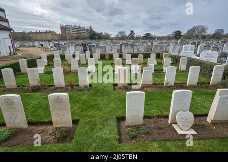 jüdische Soldaten WW2 Gräber East HAM jüdischen Friedhof Stockfoto