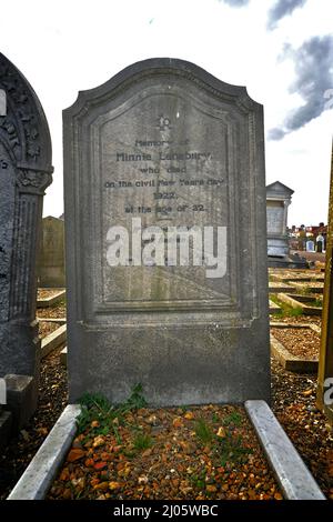 minnie lansbury Grabstein Ostschinken Stockfoto