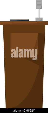 Isoliertes Holzpodium Symbol flaches Design Vektor Stock Vektor
