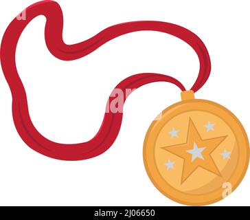 Isolierte militärische goldene Medaille Symbol Vektor Stock Vektor