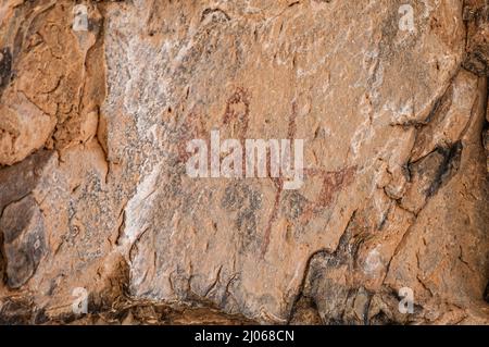 Alte Höhlenmalereien. Yavi, Jujuy, Argentinien Stockfoto