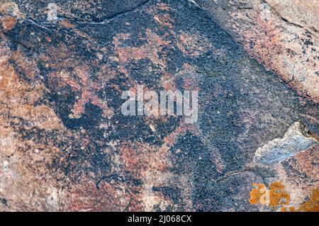 Alte Höhlenmalereien. Yavi, Jujuy, Argentinien Stockfoto