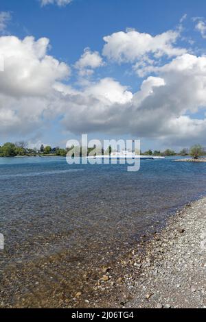 Fähre Rhein, Nordrhein-Westfalen, Deutschland Stockfoto