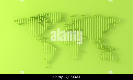 Abstract Green World Map Technologiekonzept Stockfoto