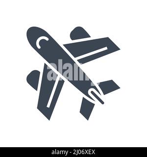 Flugzeug verwandte Vektor glyph Icon. Stock Vektor