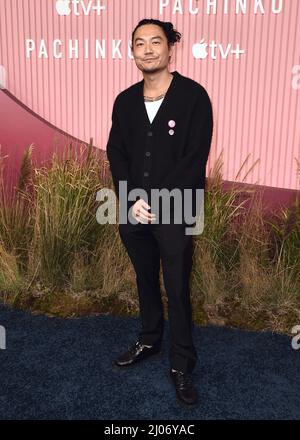 Los Angeles, USA. 16. März 2022. Dumbfoundead auf dem roten Teppich bei Apples 'Pachinko' Global Premiere Event, das am 16. März 2022 im Academy Museum in Los Angeles, CA, stattfand. (Foto von Scott Kirkland/Sipa USA) Quelle: SIPA USA/Alamy Live News Stockfoto