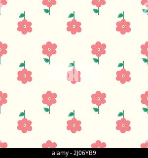 Blumenmuster Hintergrund. Florale Vektor nahtlose Wiederholung Design-Element. Stock Vektor