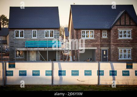 Story Häuser in Lancashire Stockfoto