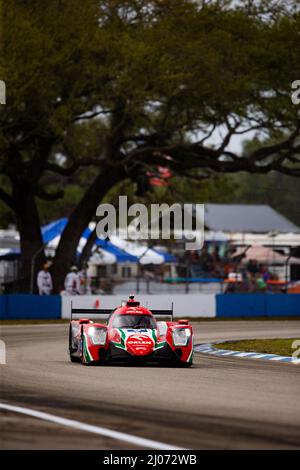 09 KUBICA Robert (pol), DELETRAZ Louis (SWI), COLOMBO Lorenzo (ita), Prema Orlen Team, Orca 07 - Gibson, Aktion während der 1000 Meilen von Sebring, 1. Runde der FIA-Langstrecken-Weltmeisterschaft 2022 auf dem Sebring International Raceway vom 16. Bis 18. März in Sebring, Florida, Vereinigte Staaten von Amerika - Foto: Joao Filipe/DPPI/LiveMedia Stockfoto