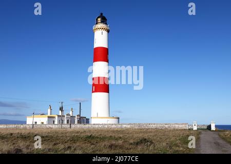 Tarbat Ness Lighthouse, Portmahomack, Easter Ross, Schottland Stockfoto