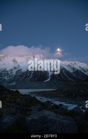 Beginn über Mt Sefton in der Nähe von Mt Cook Stockfoto