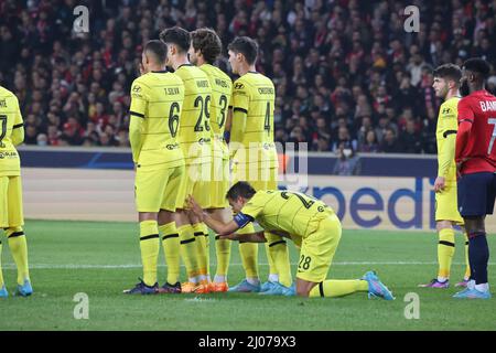 Defender Chelsea während der UEFA Champions League, 16. Runde, 2.-Bein-Fußballspiel zwischen LOSC Lille und Chelsea am 16. März 2022 im Pierre-Mauroy-Stadion in Villeneuve-d'Ascq, Frankreich - Foto: Laurent Sanson/DPPI/LiveMedia Stockfoto