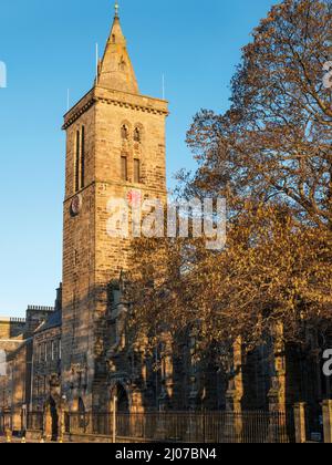 St Salvators College Chapel an der Sunrise University of St Andrews Fife Scotland Stockfoto