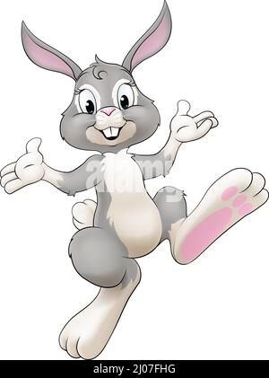 Osterhase Cartoon Rabbit Illustration Stock Vektor