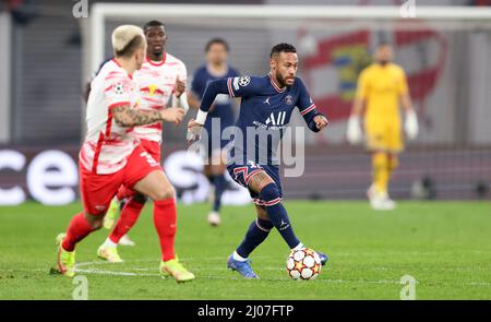 Neymar von Paris Saint Germain Fussball UEFA Championsleague RB Leipzig - Paris St Germain Saison 2021 / 2022 3.11.2021 © diebilderwelt / Alamy Stock Stockfoto