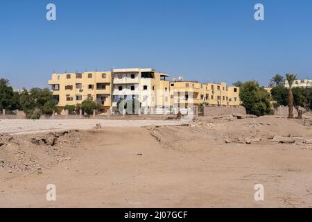 Arabisches Haus in Luxor. Ägypten. Stockfoto