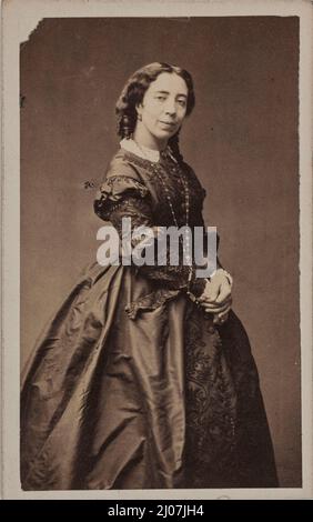 Porträt der Sängerin und Komponistin Pauline Viardot (1821-1910). Museum: PRIVATE SAMMLUNG. Autor: PIERRE PETIT. Stockfoto