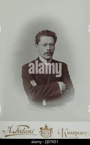 Porträt des Komponisten Anton Arensky (1861-1906). Museum: PRIVATE SAMMLUNG. Autor: Alfred Konstantinovich Fedetsky. Stockfoto