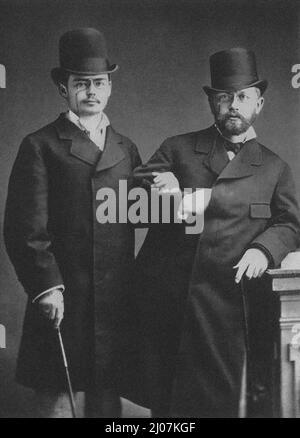 Iosif Kotek und Pjotr Iljitsch Tschaikowsky. Museum: PRIVATE SAMMLUNG. Autor: ANONYM. Stockfoto