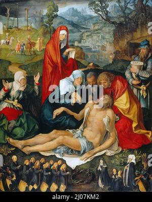 Das Klagelied Christi. Epitaph-Gemälde der Familie Nürnberger Holzschuher. Museum: Germanisches Nationalmuseum, Nürnberg. Autor: Albrecht Dürer. Stockfoto