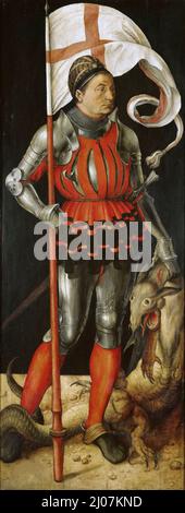 Paumgartner Altarbild, Seitenwand: Stephan Paumgartner als Heiliger Georg. Museum: Alte Pinakothek, München. Autor: Albrecht Dürer. Stockfoto
