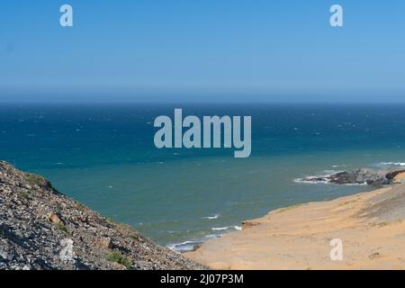 Bild des Strandes von El Pilon de Azucar am Cabo de la Vela. La Guajira Wüste von Kolumbien Stockfoto