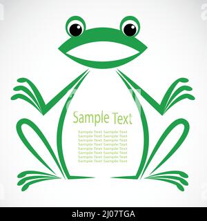 Vektorbild eines Frosches auf weißem Hintergrund. Leicht editierbare Vektorgrafik mit Ebenen. Stock Vektor