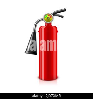 Vektorgrafik Feuerlöscher isoliert auf weißem Hintergrund. Stock Vektor