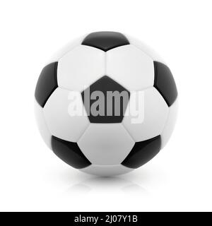 Vektorgrafik Fußball isoliert auf weißem Hintergrund. Stock Vektor