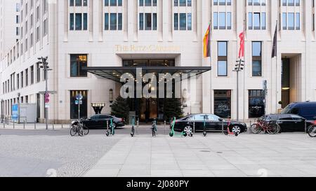 Berlin, deutschland, Eingangsbereich des Ritz Carlton Hotels am Potsdamer Platz Stockfoto