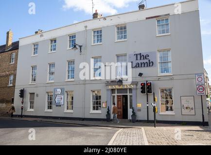 Das Lamb Hotel in Ely Stockfoto