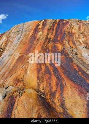 Gletscherpolitur, erstellt vom Gletscher Gurgler Fanner, Valley Gurgler Tal. Ötztaler Alpen im Naturpark Ötztal in der Nähe von Obergurgl. Europa, Österreich, Stockfoto