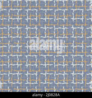 Farmhouse blau nahtlose Karo Vektor-Muster. Gingham Baby Farbe Checker Hintergrund. Gewebter Tweed-Druck auf der ganzen Linie. Stock Vektor