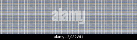 Farmhouse blau nahtlose Karo Vektor Muster Grenze. Gingham Baby Farbkarierband. Gewebter Bordur mit Tweed-Druck auf der ganzen Seite. Stock Vektor
