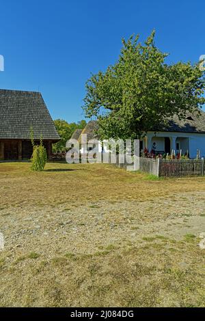 Freilichtmuseum, Bauernhofmuseum, Skanzen, Szentendrei Szabadtéri Néprajzi Múzeum, Häuser, Region Tisza, Theiß Stockfoto