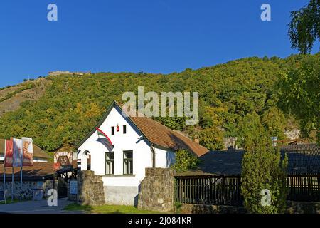 Király Palota, Königspalast, Landschaft, Burg, Visegrádi Fellegvár, 13. Jahrhundert Stockfoto